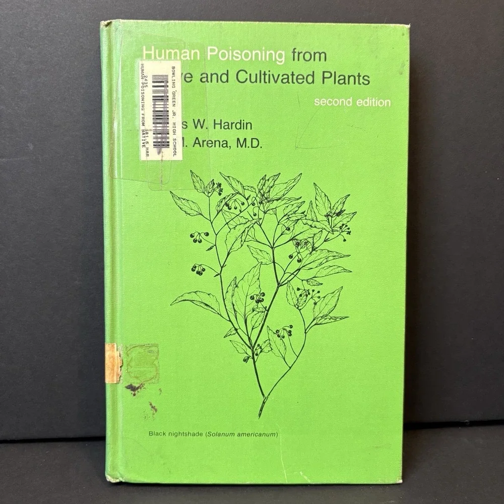 Human Poisoning by Native and Cultivated Plants by James Hardin 1974 HB